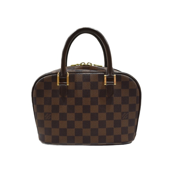 Louis Vuitton Ebene Saria Handbag Damier Bag Brown Canvas - Picture 2 of 8